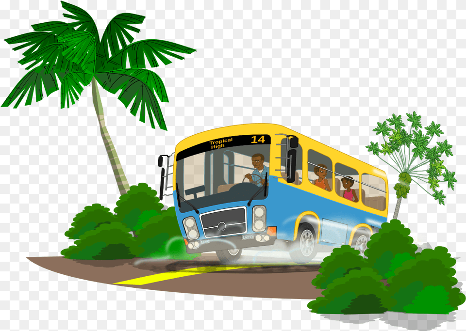 School Bus Clipart Bus Trip Clipart, Plant, Vehicle, Tree, Transportation Free Png Download
