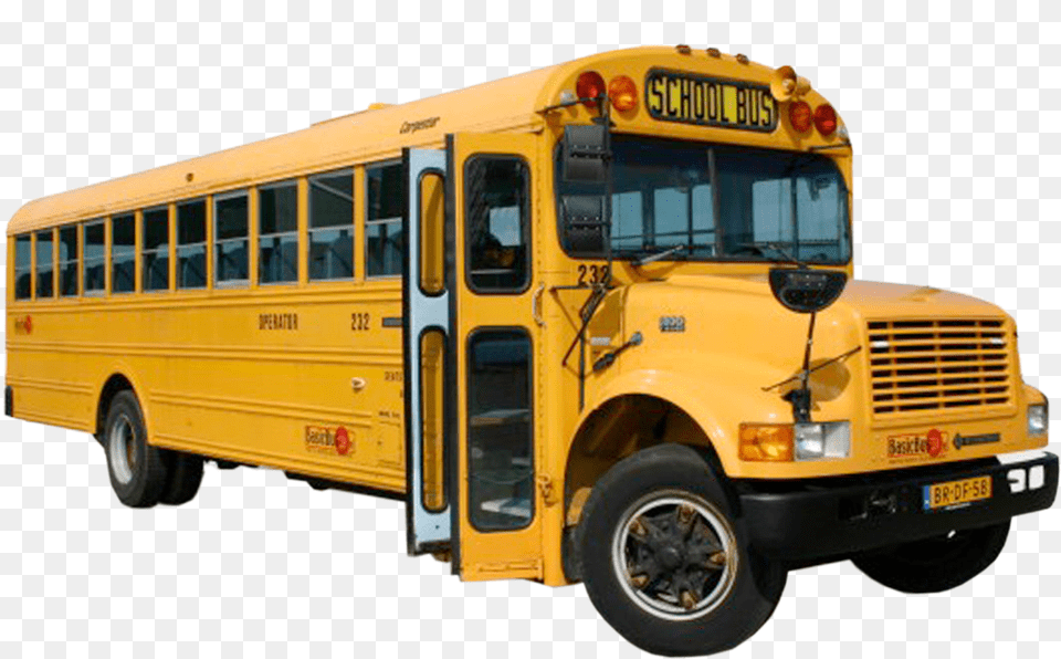 School Bus Clipart Transparent Background Amerikaanse Schoolbus, School Bus, Transportation, Vehicle, Machine Png Image