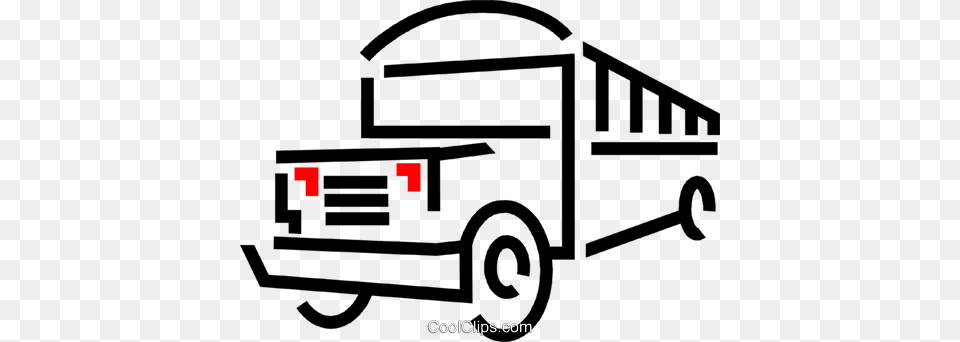 School Bus Royalty Free Vector Clip Art Illustration, Moving Van, Transportation, Van, Vehicle Png Image
