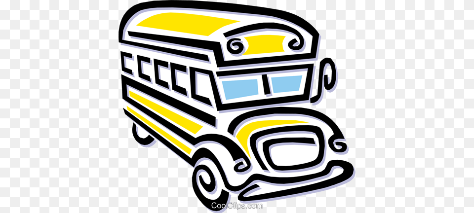 School Bus Royalty Vector Clip Art Illustration, Transportation, Vehicle, School Bus, Machine Png