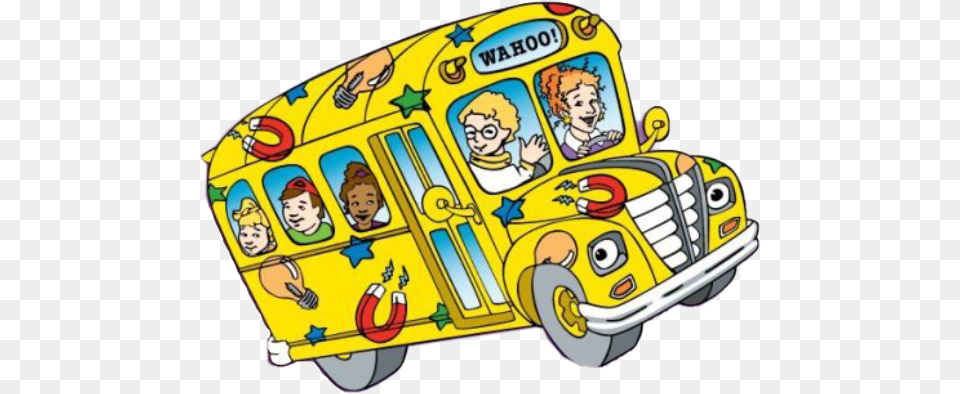 School Bus Schoolbus Magic Magicschoolbus Tv Cartoon, Transportation, Vehicle, Baby, Person Free Png Download