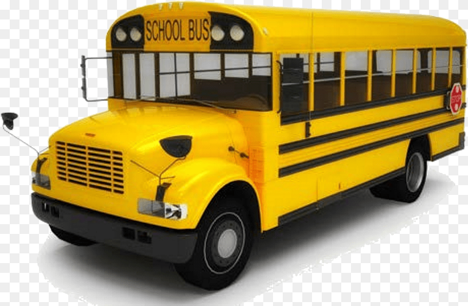 School Bus Transparent, School Bus, Transportation, Vehicle, Machine Png Image