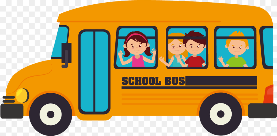 School Bus Transport Cartoon School Bus, School Bus, Transportation, Vehicle, Baby Png