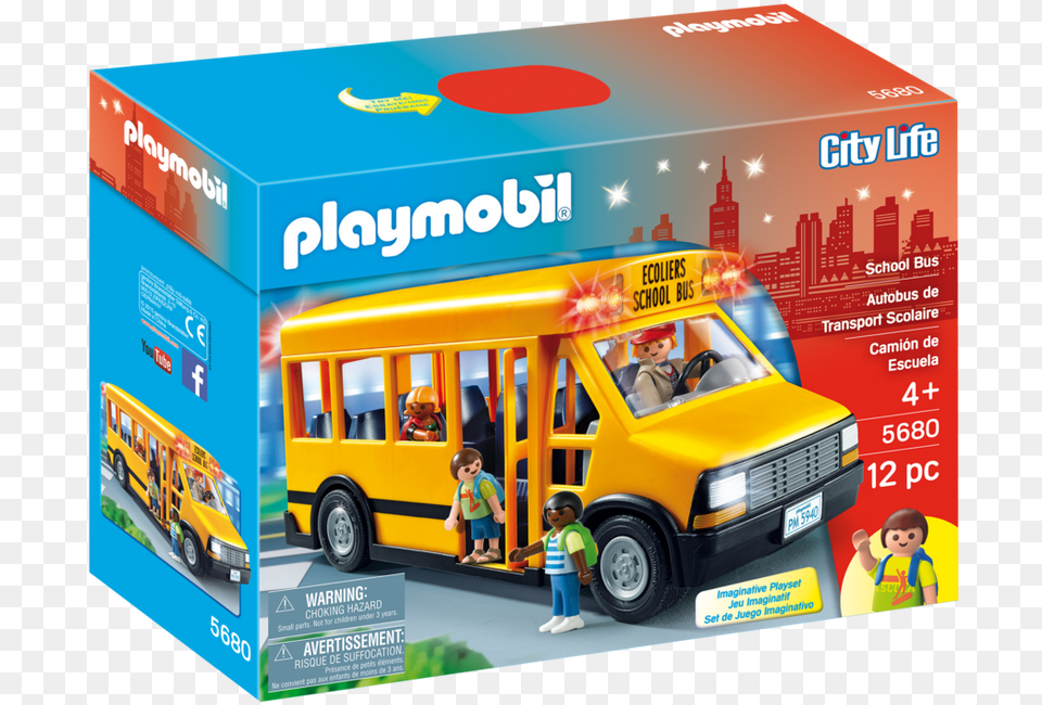 School Bus Usa Playmobil, Vehicle, Transportation, Person, Baby Free Transparent Png