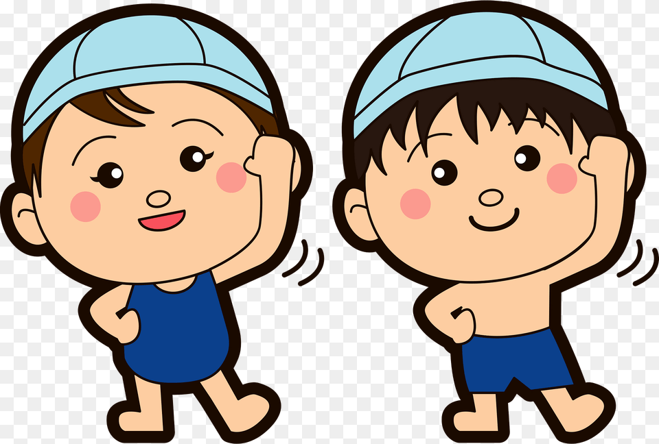 School Children Are Wearing Swimwear Clipart, Baby, Person, Face, Head Free Png