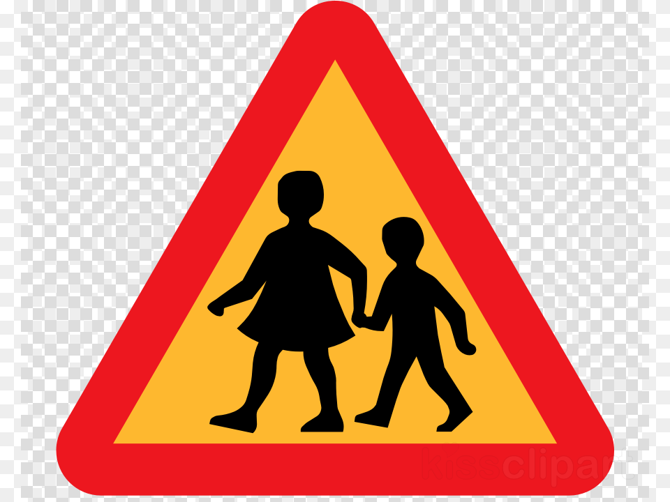 School Children Crossing Clipart Traffic Sign School, Symbol, Boy, Child, Male Png Image