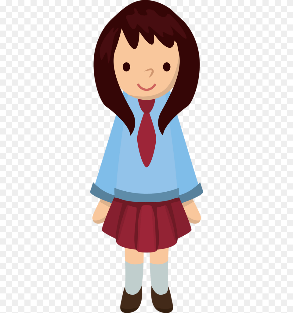 School Children Cute Cliparts Girls School, Accessories, Publication, Formal Wear, Tie Png