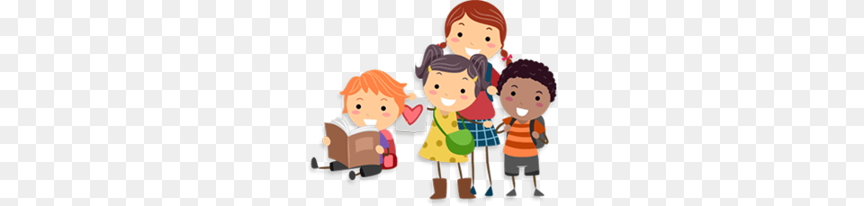 School Children Transparent Pictures, Book, Comics, People, Person Free Png Download