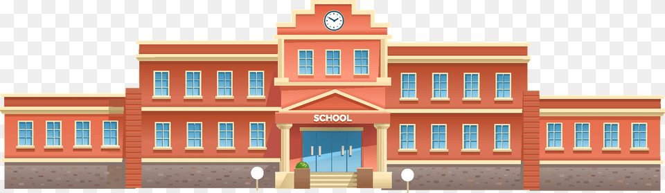 School Clipart, Architecture, Building, Tower, Clock Tower Free Transparent Png