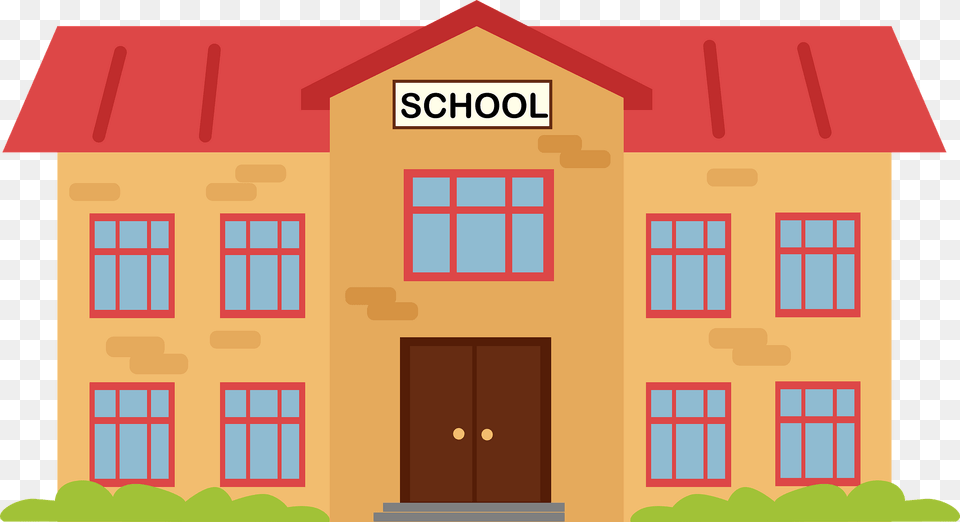 School Clipart, Door, Architecture, Building, Housing Png Image