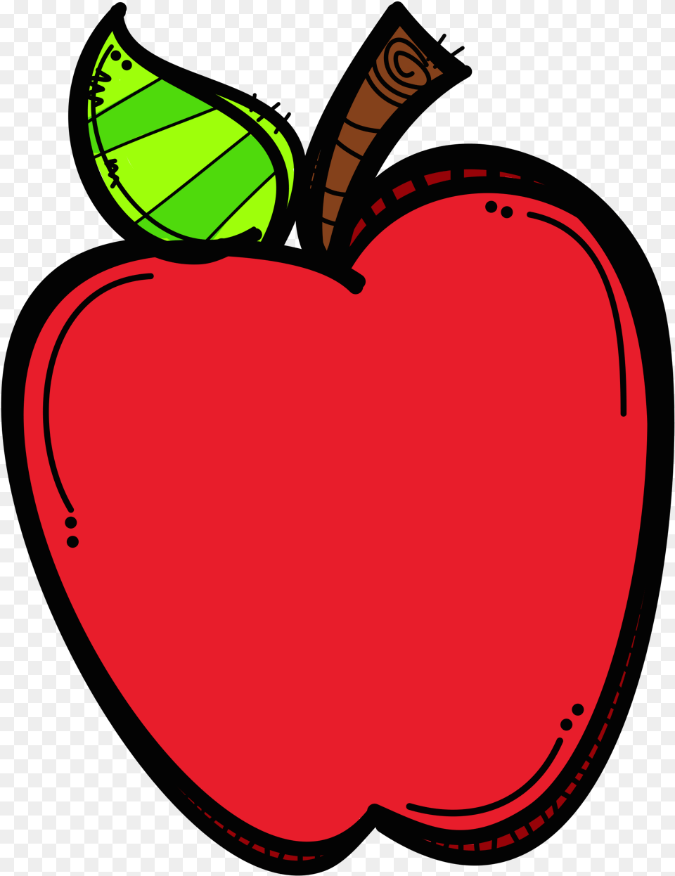 School Clipart Clipart Apple Apple Clipart Black And White, Plant, Produce, Fruit, Food Free Png Download