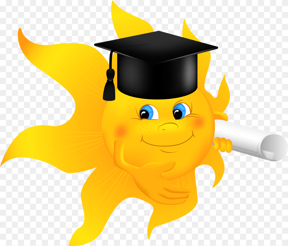 School Clipart High Quality Images Clipart Images Sun With Graduation Cap, People, Person, Baby, Face Png Image