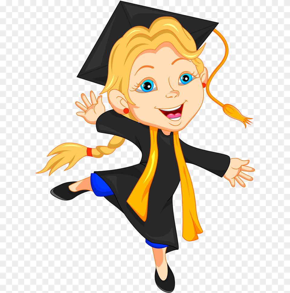 School Cliparts Transparent College Bound Happy Graduation Girl Clipart, People, Person, Baby, Face Free Png