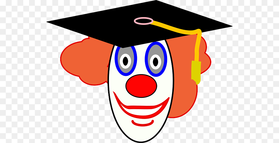School Clown Cartoon Dot Com Fun Graduation Clown Face, People, Person, Dynamite, Weapon Png Image