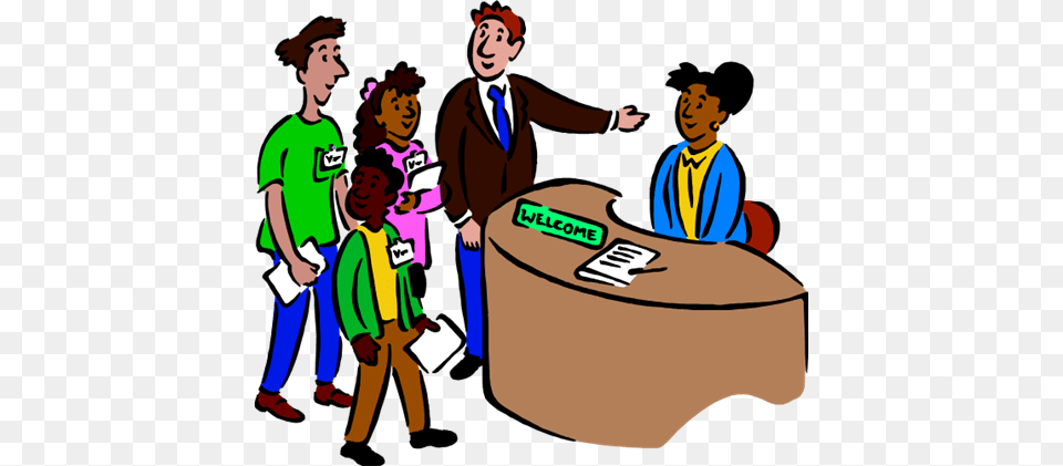 School Counselor Clipart Group With Items, Person, People, Table, Furniture Png