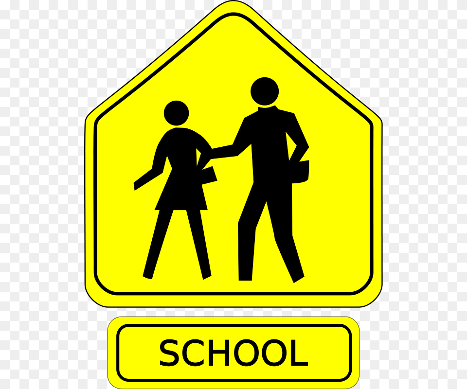 School Crossing, Symbol, Sign, Person, Man Free Png Download