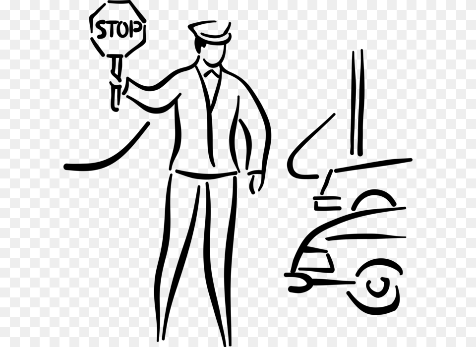 School Crossing Guard, Gray Free Transparent Png