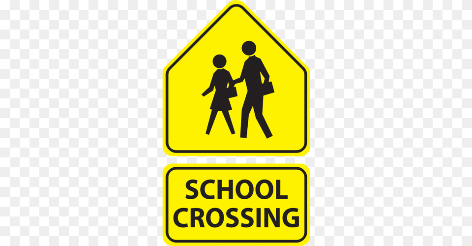 School Crossing Sign, Symbol, Adult, Male, Man Free Png Download