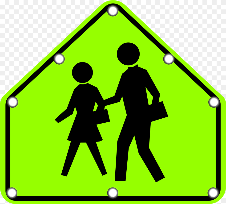 School Crossing Sign, Symbol, Boy, Child, Male Png