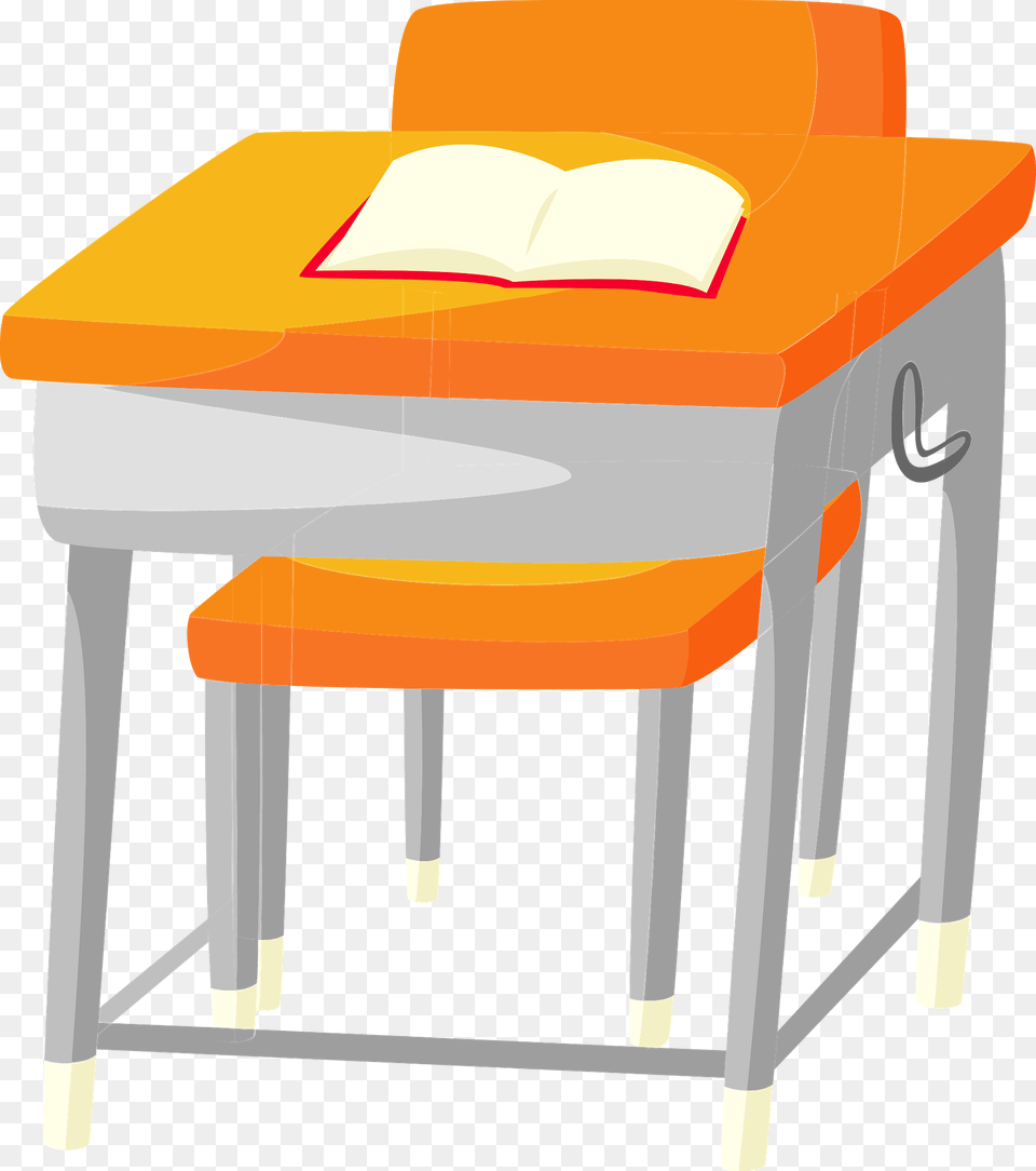 School Desk And Chair Clipart, Furniture, Table, Dining Table, Mailbox Free Transparent Png