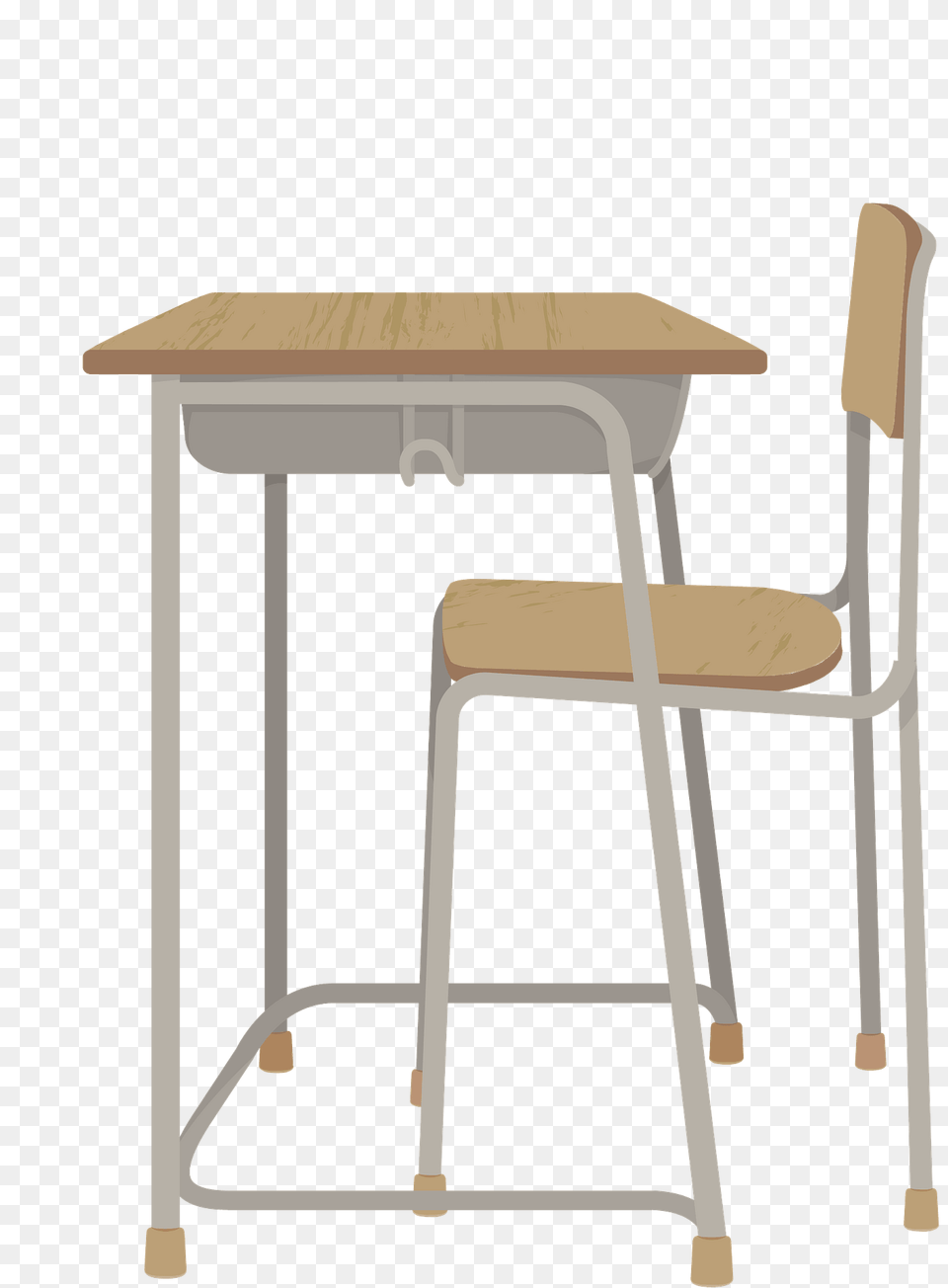 School Desk And Chairs Clipart, Furniture, Table, Dining Table, Chair Png Image