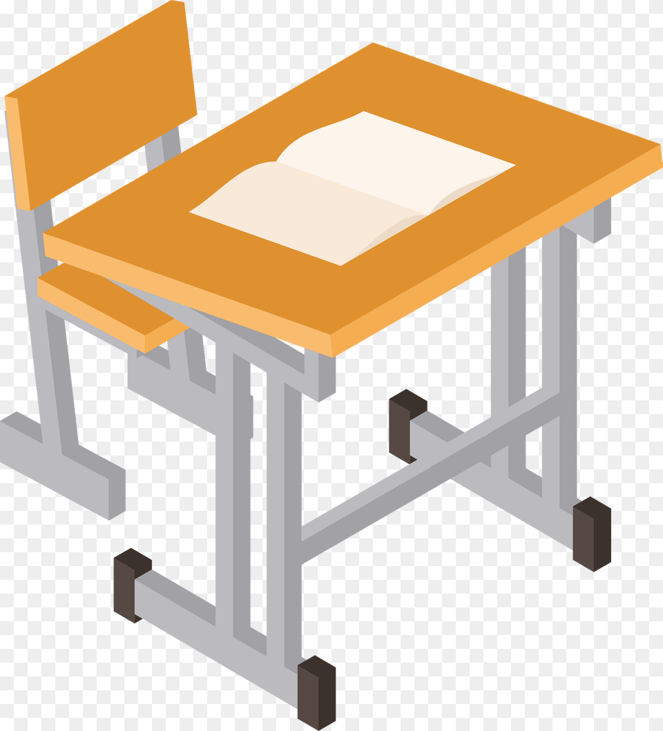 School Desk Clipart, Furniture, Table, Crib, Infant Bed Free Png Download