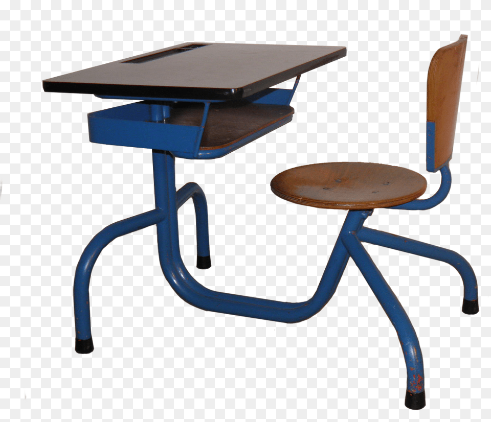 School Desk On Hold End Table, Furniture Png