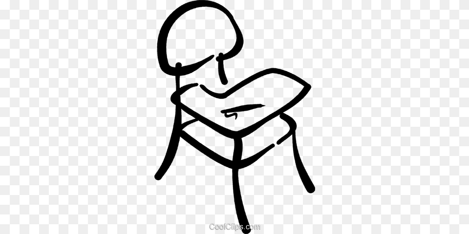 School Desk Royalty Vector Clip Art Illustration, Furniture, Cushion, Home Decor, Chair Free Transparent Png