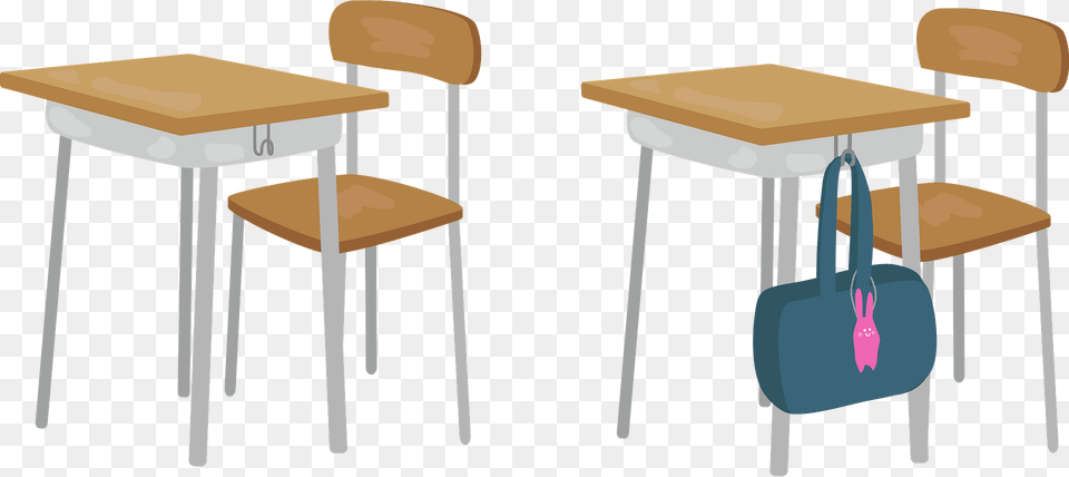 School Desks And Chairs Clipart, Table, Furniture, Dining Table, Desk Png