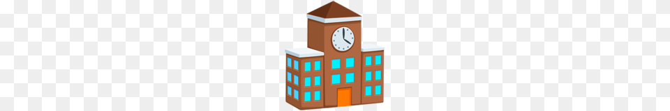 School Emoji On Messenger, Architecture, Building, Clock Tower, Tower Free Png