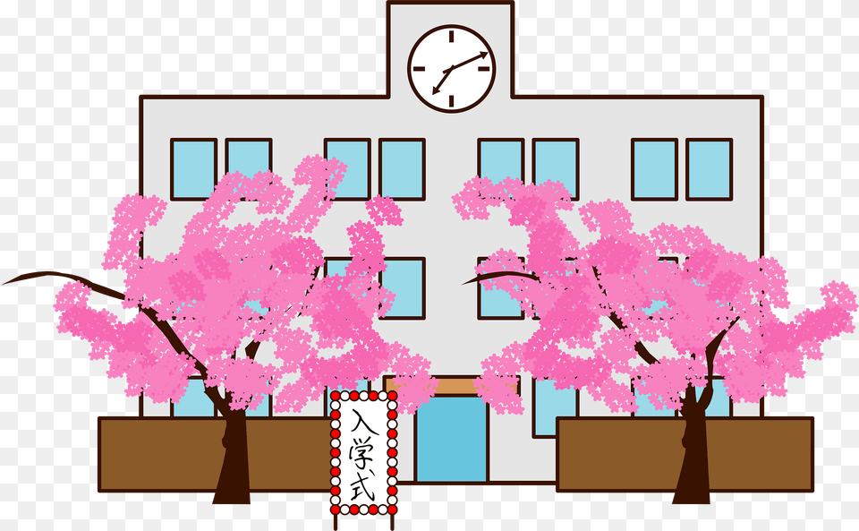 School Entrance Ceremony Clipart, Flower, Plant, Cherry Blossom, Person Free Png
