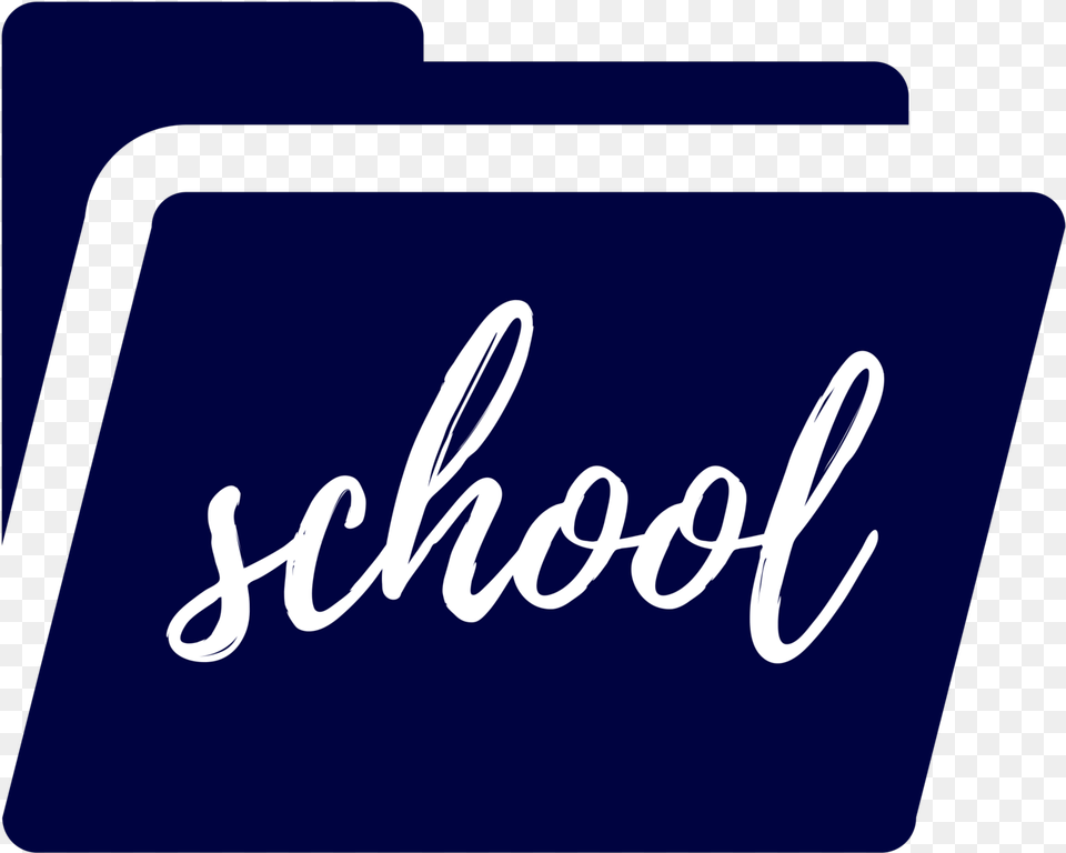 School Folder Navy School Folder Icon, Text Free Transparent Png