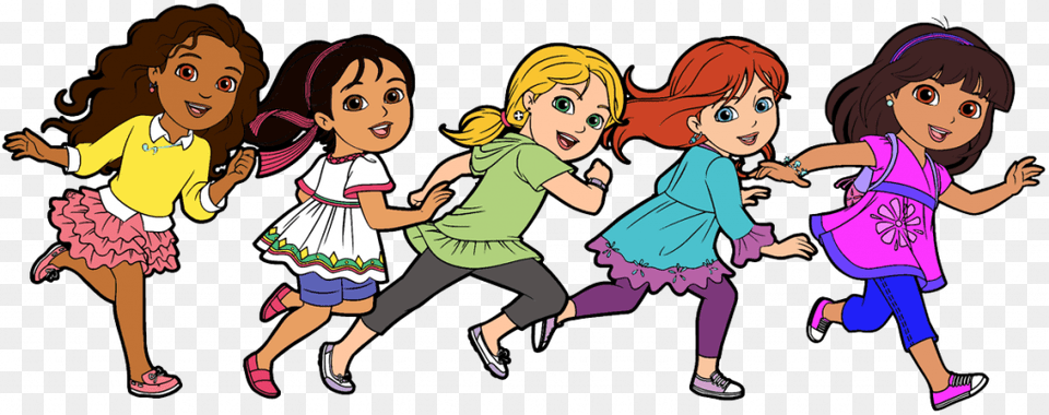 School Friends Clipart Dora And Friends Clipart Cartoon Dora And Friends Clipart, Book, Comics, Publication, Baby Free Png Download
