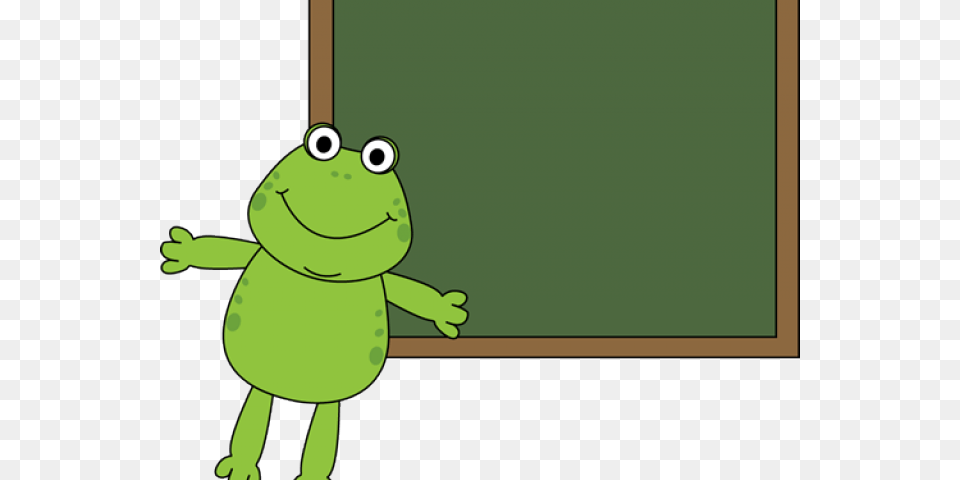 School Frog Clipart, Green, Animal, Bird, Cartoon Png Image