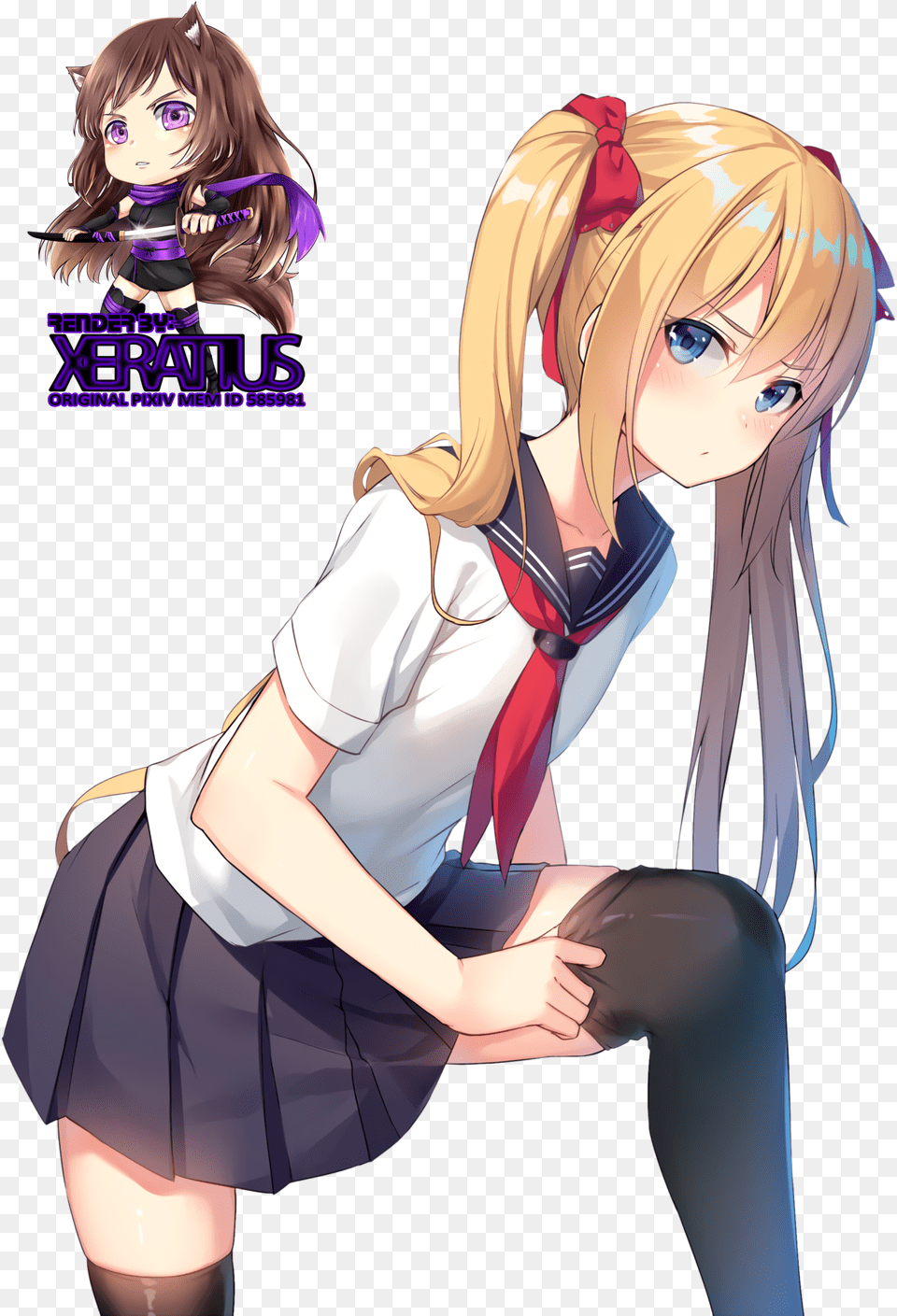 School Girl Anime Render, Book, Comics, Publication, Manga Free Png Download