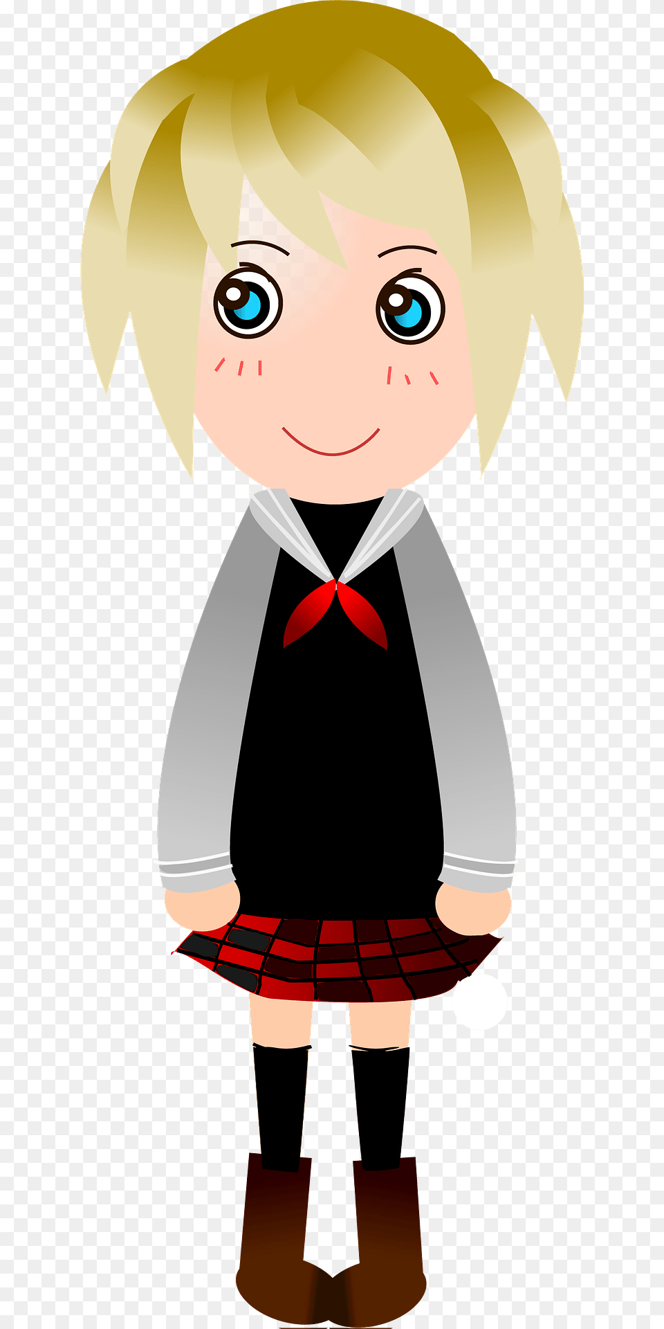 School Girl Clipart, Book, Comics, Publication, Baby Png Image