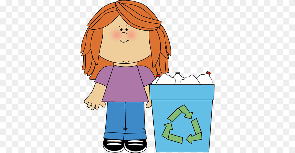 School Girl Recyclying Classroom Jobs Clipart, Recycling Symbol, Symbol, Baby, Person Free Transparent Png