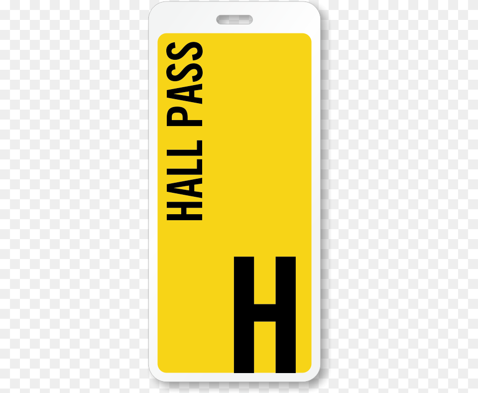 School Hall Pass Id Letter H Pass Stranger In The Park, Sign, Symbol, Text, Electronics Free Transparent Png