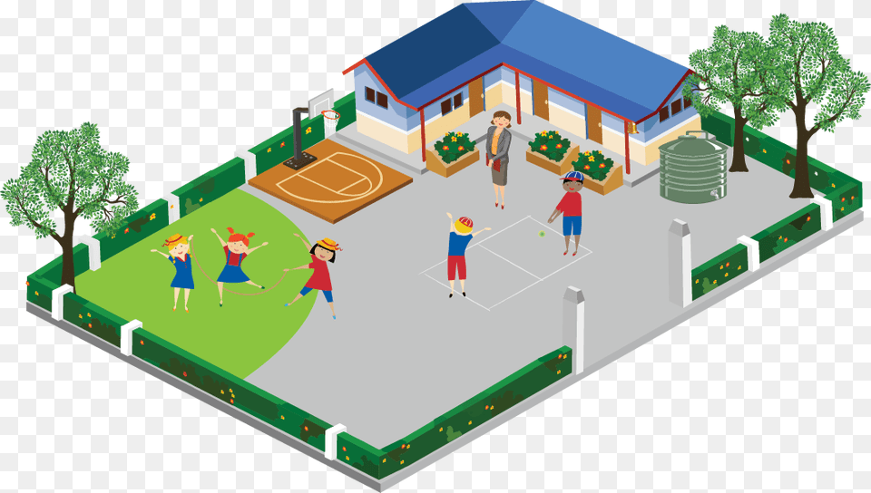 School Hd Physical Infrastructure Of School, Neighborhood, Play Area, Person, Outdoor Play Area Free Png