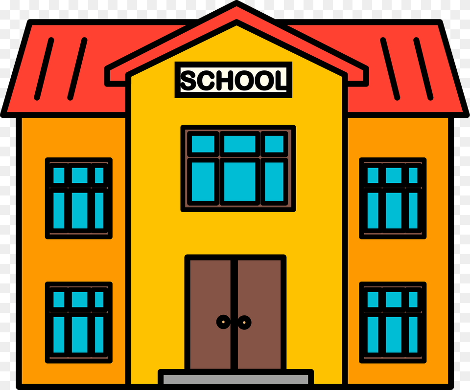School House Clipart, Scoreboard, Door, Neighborhood, City Free Png Download