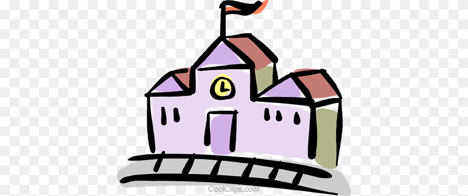 School House Royalty Vector Clip Art Illustration, Architecture, Building, Countryside, Hut Png Image