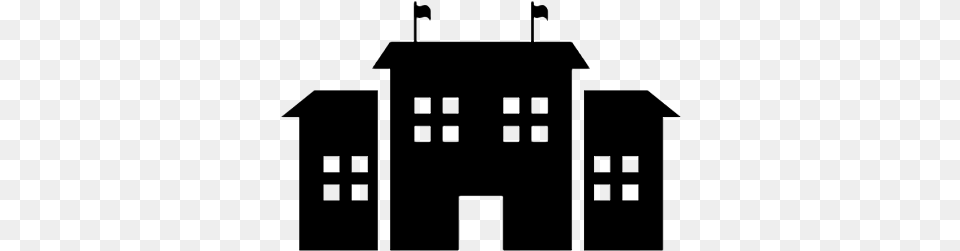 School House Vector School Building Icons, Gray Free Png Download