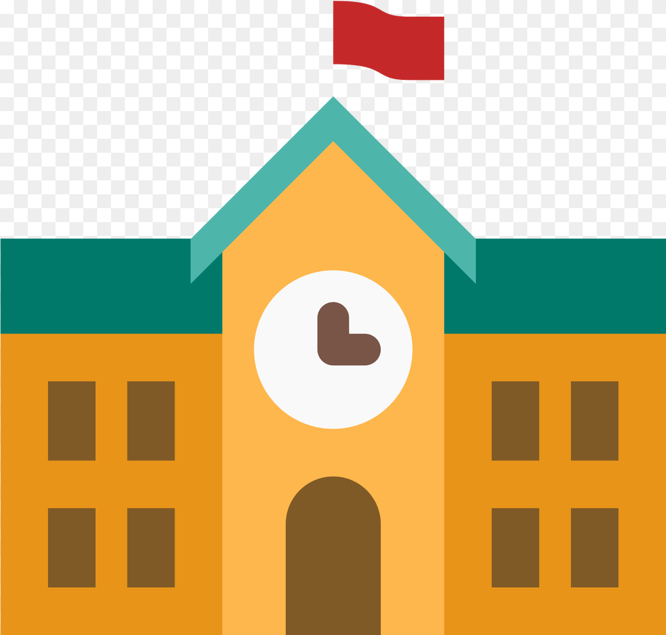 School Icon, Architecture, Building, Clock Tower, Tower Png