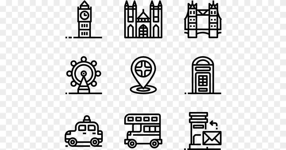 School Icons Vector, Gray Png Image