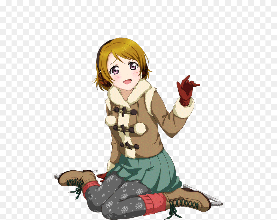 School Idol Tomodachi Cards Album 198 Koizumi Hanayo Sr Love Live Ice Skating, Book, Comics, Publication, Baby Png