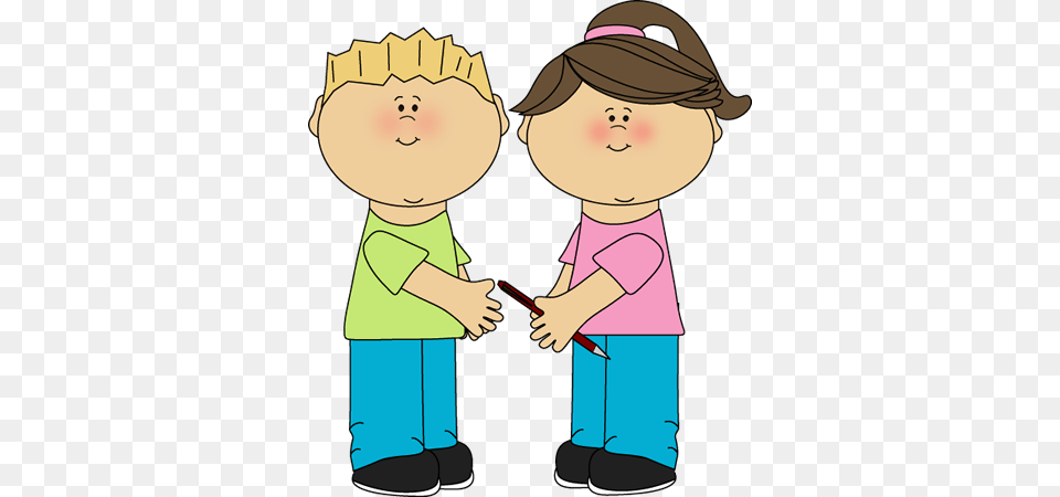 School Kids Sharing Clip Art For Schedules School, Baby, Person, Body Part, Hand Png Image
