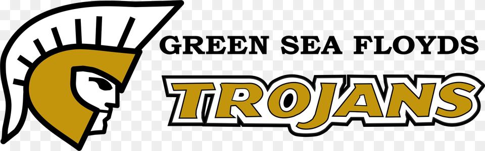 School Logo Green Sea Floyds Trojans, Text Png