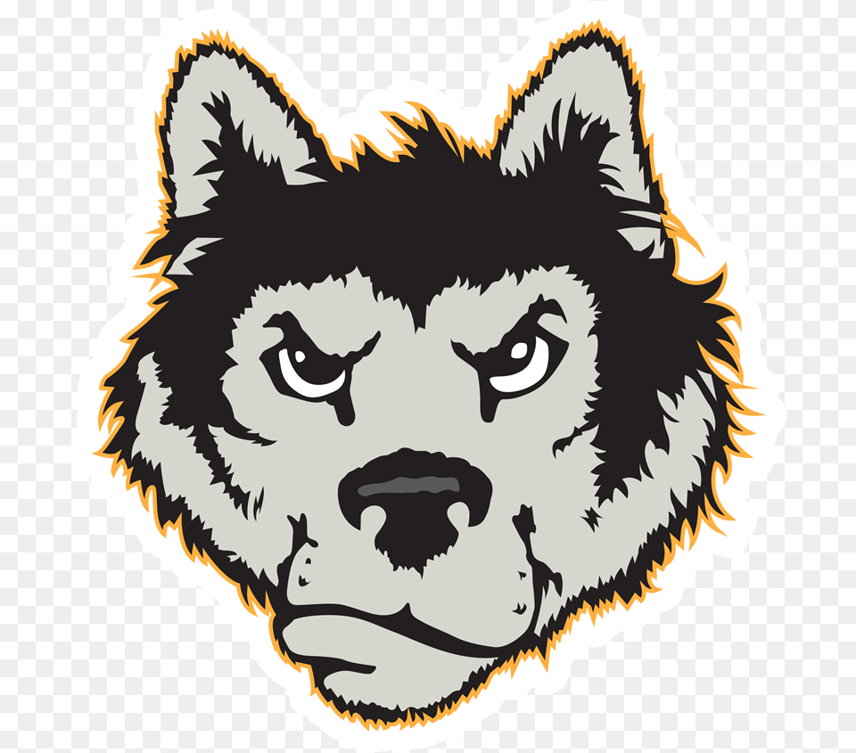 School Logo John W North High School Huskies, Baby, Person, Stencil, Face Free Png Download
