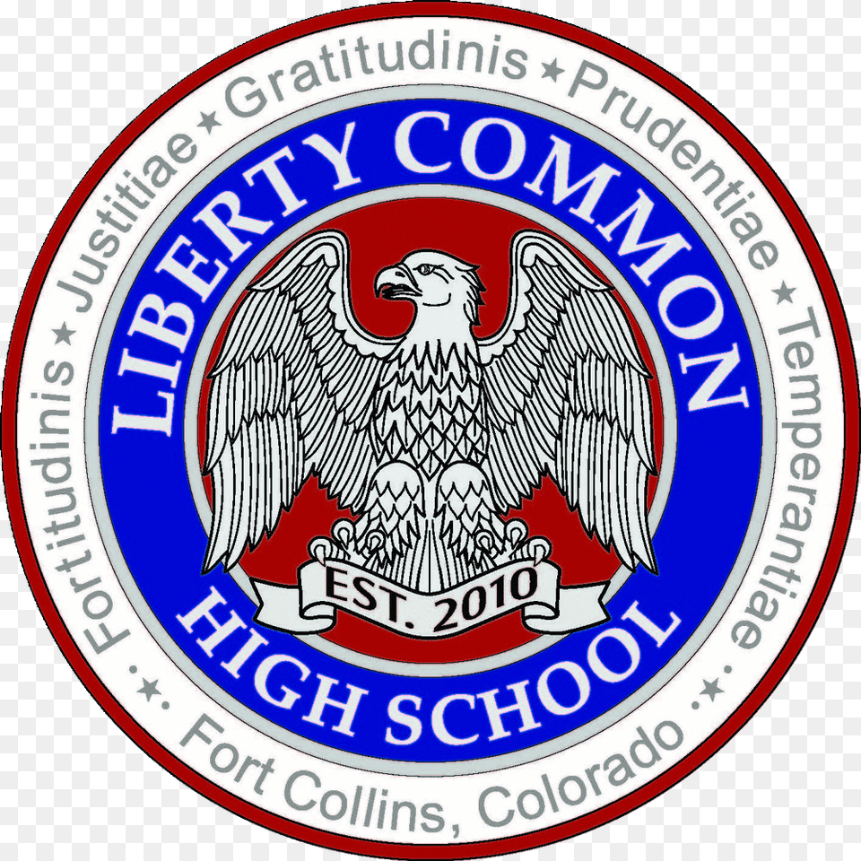 School Logo Liberty Common High School Mascot, Badge, Symbol, Emblem, Animal Free Png Download