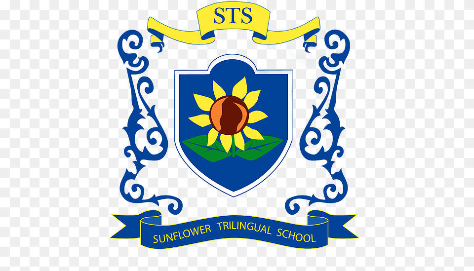 School Logo Sunflower Trilingual Emblem, Symbol Png